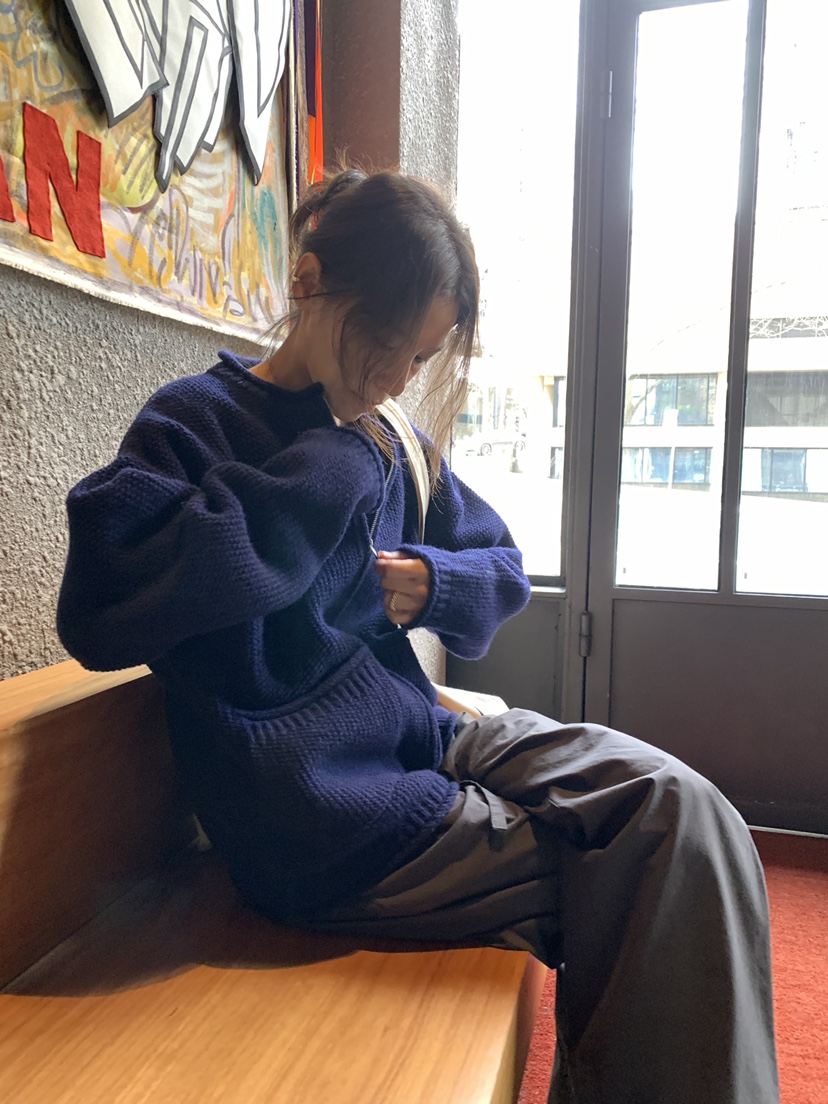 ROMANTICIZE韓國直郵女裝新款休閑推薦時尚針織衫華夫格拉鏈ROMANTICIZE針織衫