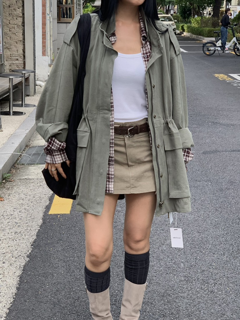 OVER NEAR東大門實拍女裝新品人氣真品推薦裙褲不含腰帶OVER NEAR裙褲