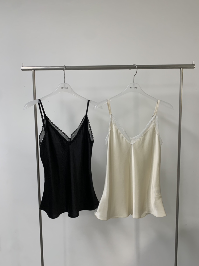 NOB東大門代購女士新品26春夏推薦時尚吊帶背心蕾絲無袖緞面NOB吊帶/背心