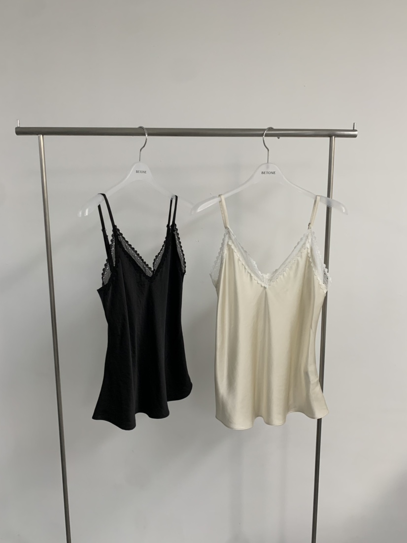 NOB東大門代購女士新品26春夏推薦時尚吊帶背心蕾絲無袖緞面NOB吊帶/背心