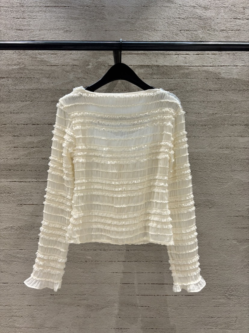SUGAR CASE韓國直郵女裝新品時尚職業26春夏襯衫蕾絲衫荷葉邊SUGAR CASE襯衫/蕾絲衫