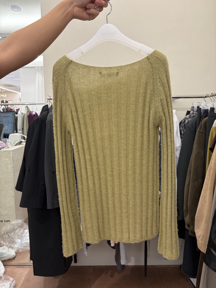 FOR TAPE東大門代購26秋冬新品推薦時尚真品針織衫船領紐扣FOR TAPE針織衫