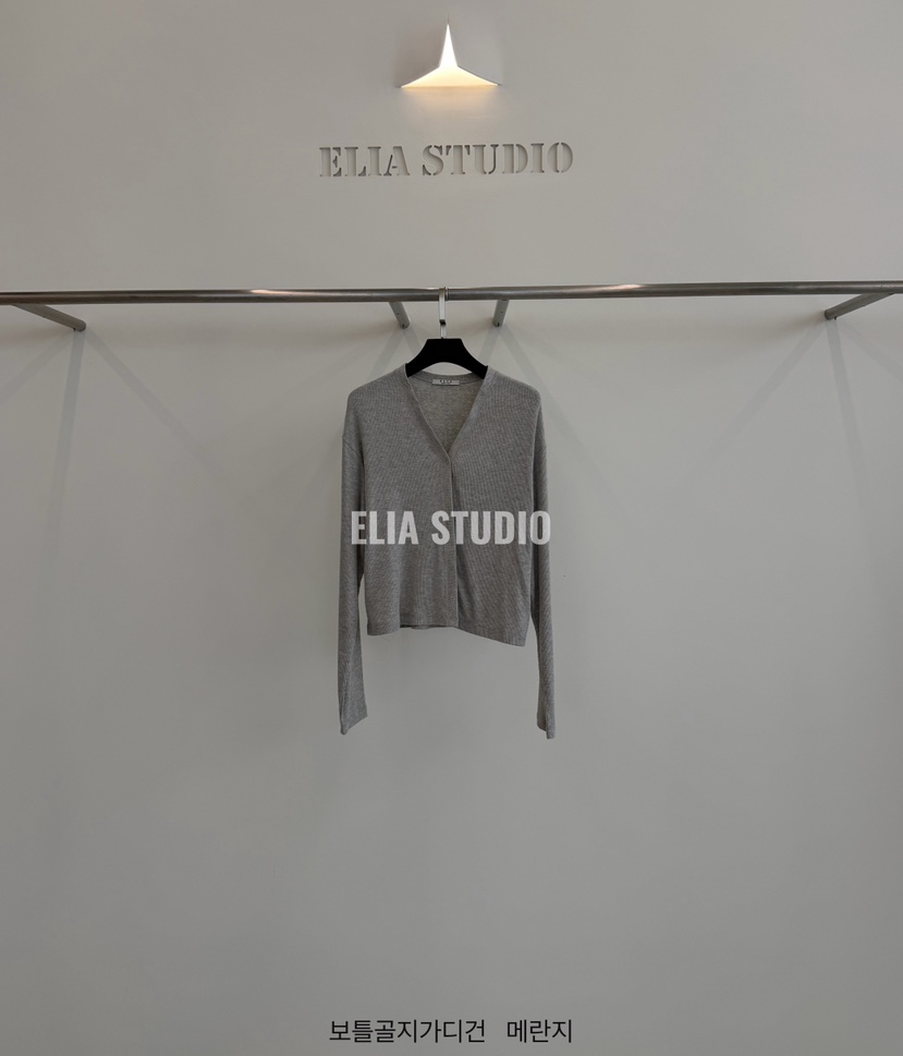 ELIA東大門直郵26秋冬新款時尚人氣休閑推薦開衫開衫羅紋ELIA開衫圖色1