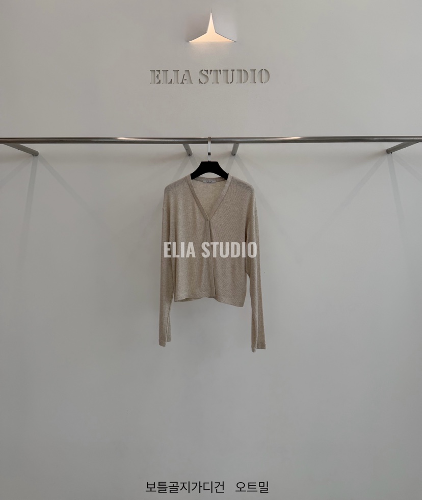 ELIA東大門直郵26秋冬新款時尚人氣休閑推薦開衫開衫羅紋ELIA開衫圖色2