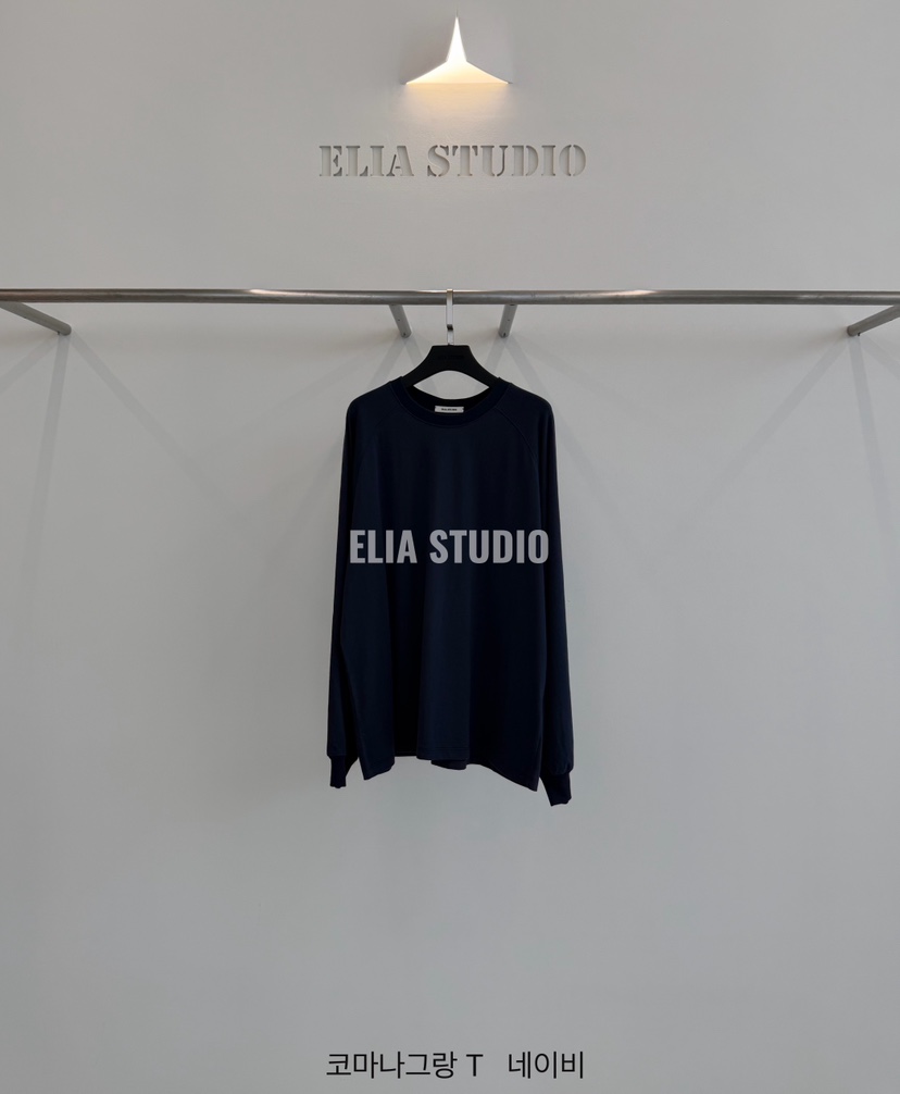 ELIA韓國直郵女士新品時尚休閑推薦熱賣人氣真品長袖T恤ELIA長袖T恤圖色4深藍色