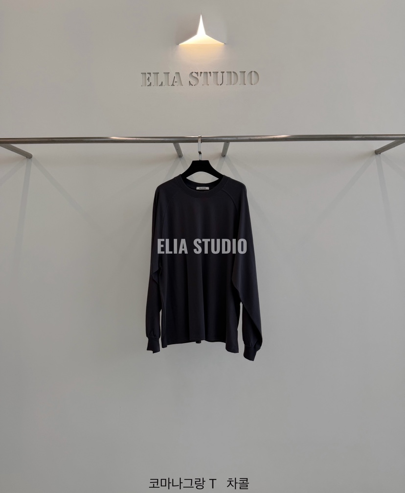 ELIA韓國直郵女士新品時尚休閑推薦熱賣人氣真品長袖T恤ELIA長袖T恤圖色6墨色