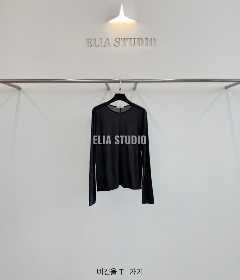 ELIA韓國直郵26秋季新款休閑推薦時尚真品人氣熱賣長袖T恤ELIA長袖T恤圖色6墨綠