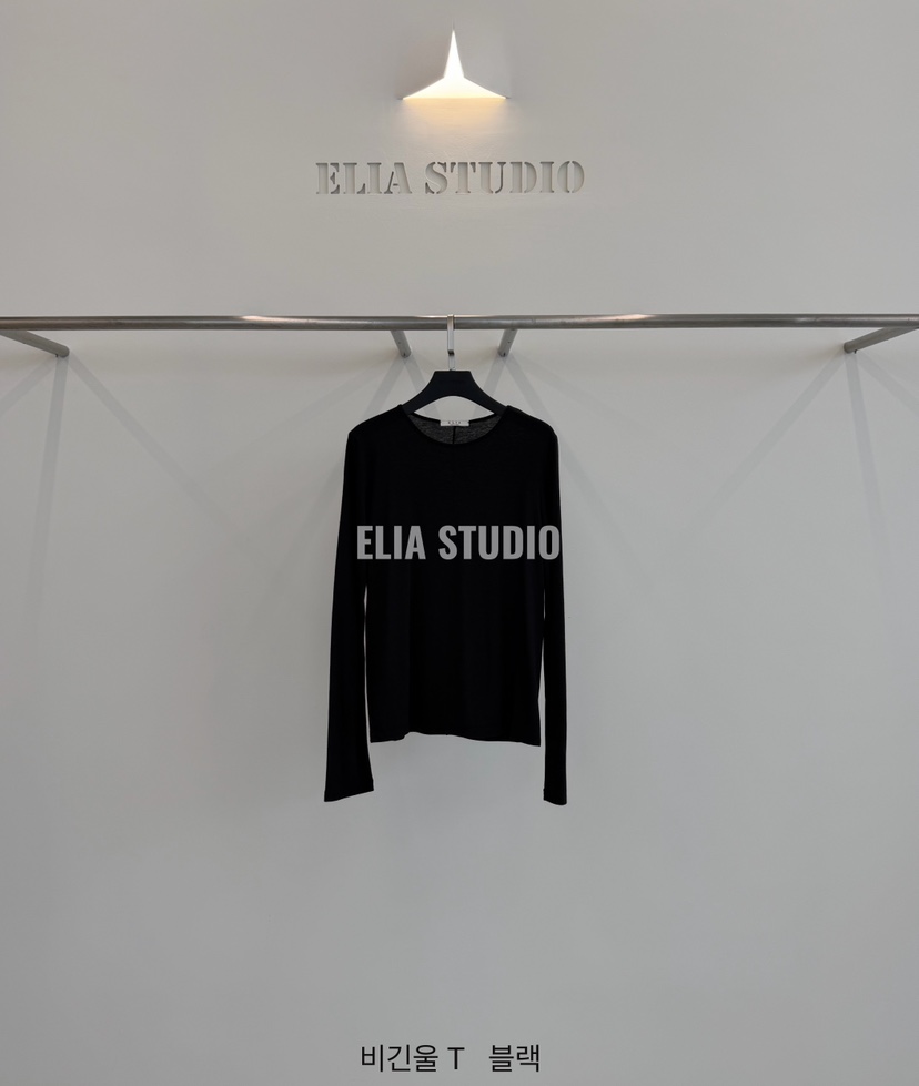 ELIA韓國直郵26秋季新款休閑推薦時尚真品人氣熱賣長袖T恤ELIA長袖T恤圖色8黑色