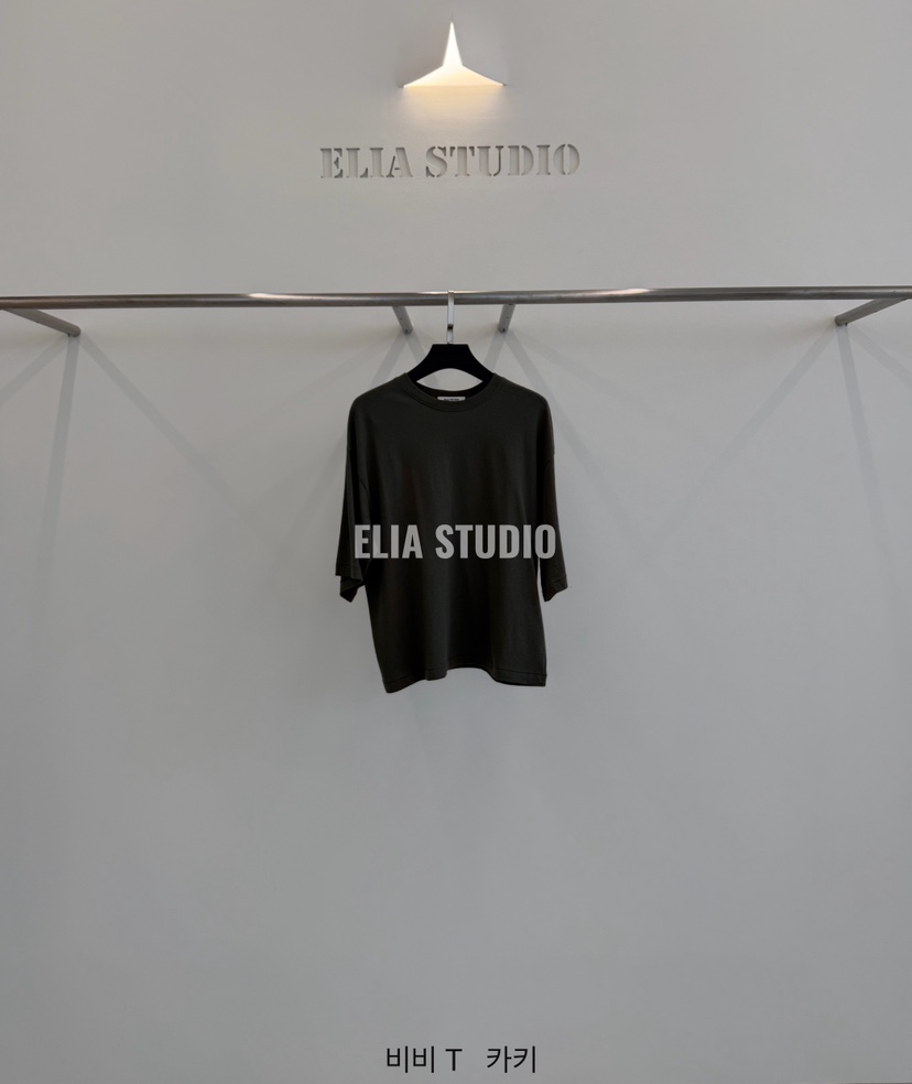 ELIA東大門實拍女士新品休閑熱賣推薦真品人氣時尚T恤ELIAT恤圖色3墨綠