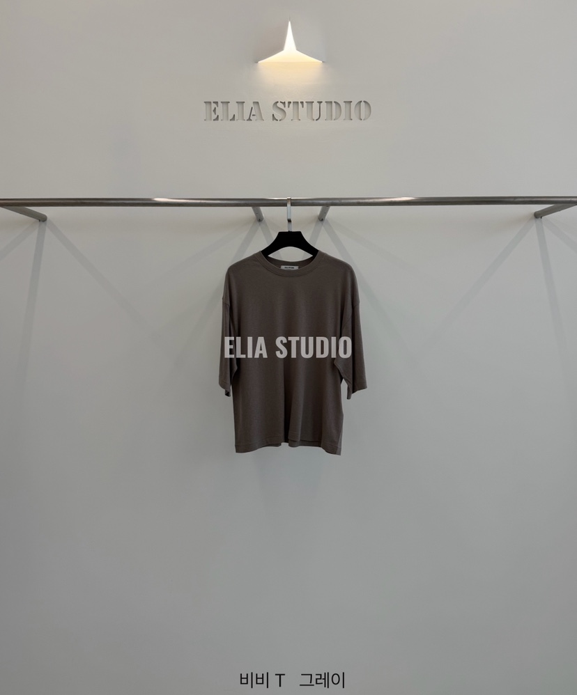 ELIA東大門實拍女士新品休閑熱賣推薦真品人氣時尚T恤ELIAT恤圖色4灰色