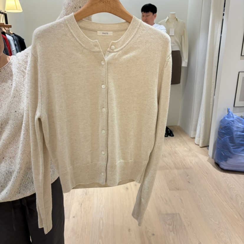 PASTE東大門代購26秋冬新款推薦休閑真品時尚針織衫羊絨開衫PASTE針織衫圖色1
