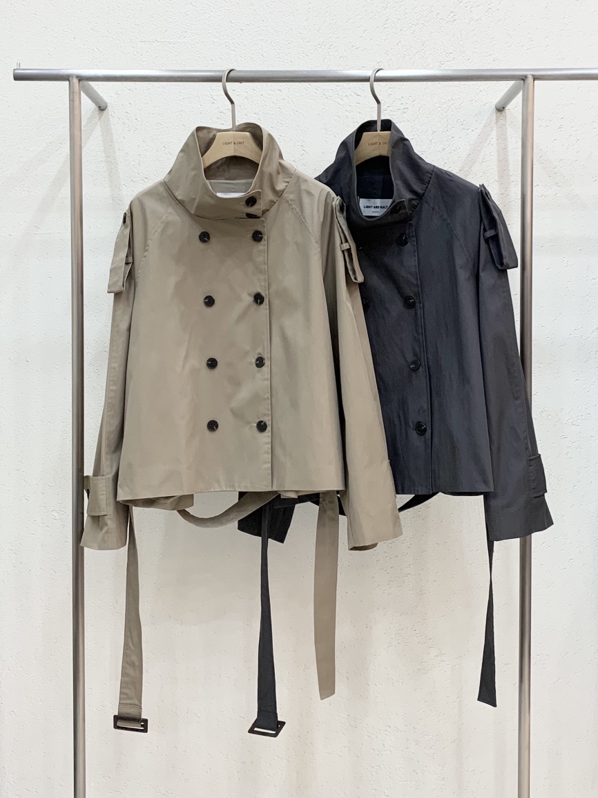 LIGHT AND SALT東大門代購26秋季新品時尚夾克含腰帶短款LIGHT AND SALT夾克