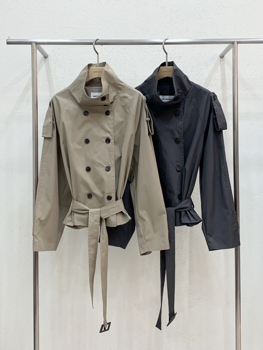 LIGHT AND SALT東大門代購26秋季新品時尚夾克含腰帶短款LIGHT AND SALT夾克