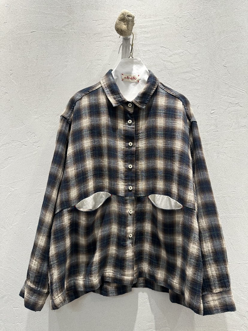 AT NOTE東大門實拍女裝新品真品推薦襯衫蕾絲衫口袋格子AT NOTE襯衫/蕾絲衫圖色2