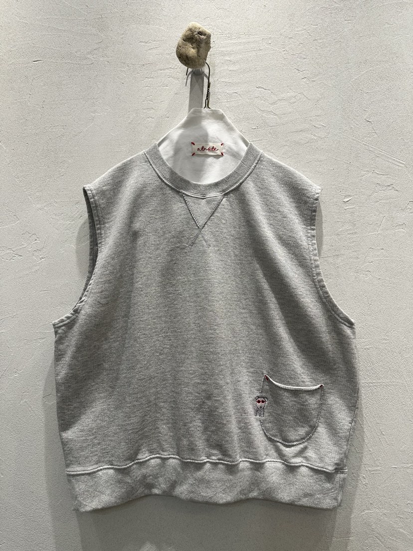 AT NOTE韓國直郵26秋冬新品熱賣時尚休閑吊帶背心刺繡狗狗AT NOTE吊帶/背心圖色1