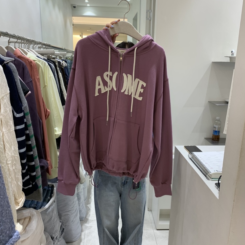ASOME東大門實拍女士新品推薦真品熱賣時尚衛衣連帽衫復古A.SOME衛衣圖色3