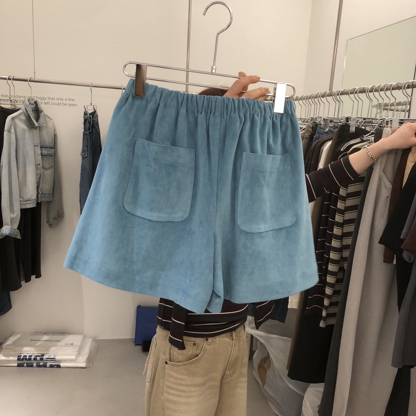 BANY ANCO韓國代購女士新品人氣熱賣真品休閑時尚短褲麂皮BANY ANCO短褲