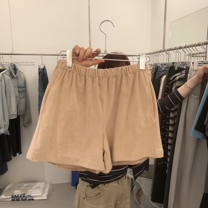 BANY ANCO韓國代購女士新品人氣熱賣真品休閑時尚短褲麂皮BANY ANCO短褲圖色2