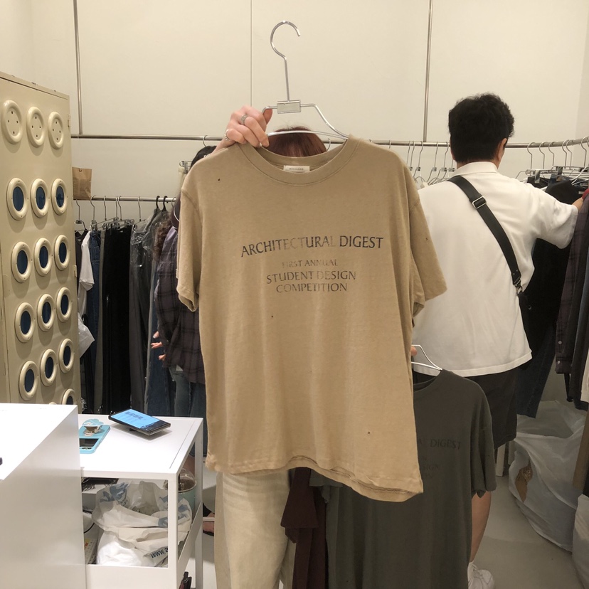 BANY ANCO東大門直郵26秋冬新品時尚休閑T恤字母印花復古BANY ANCOT恤圖色3
