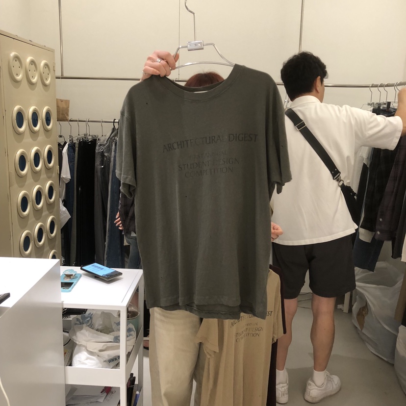 BANY ANCO東大門直郵26秋冬新品時尚休閑T恤字母印花復古BANY ANCOT恤圖色4