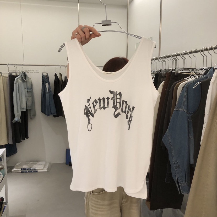 BANY ANCO東大門代購女裝新款推薦人氣休閑吊帶背心U領無袖BANY ANCO吊帶/背心圖色1