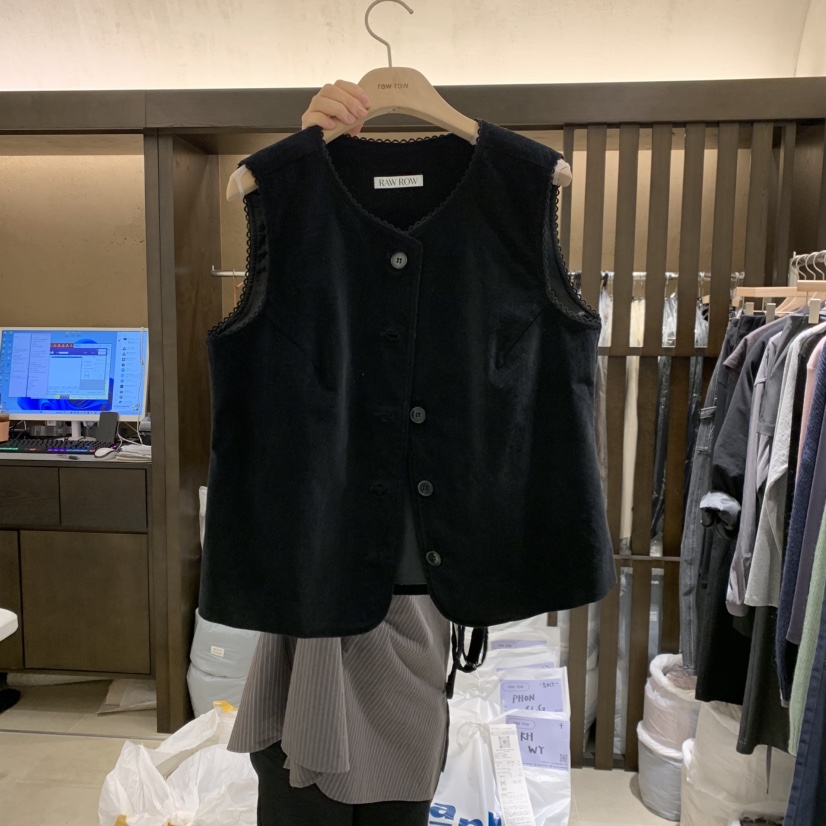 RAWROW韓國直郵女裝新品真品熱賣時尚推薦休閑人氣馬甲RAWROW馬甲圖色2