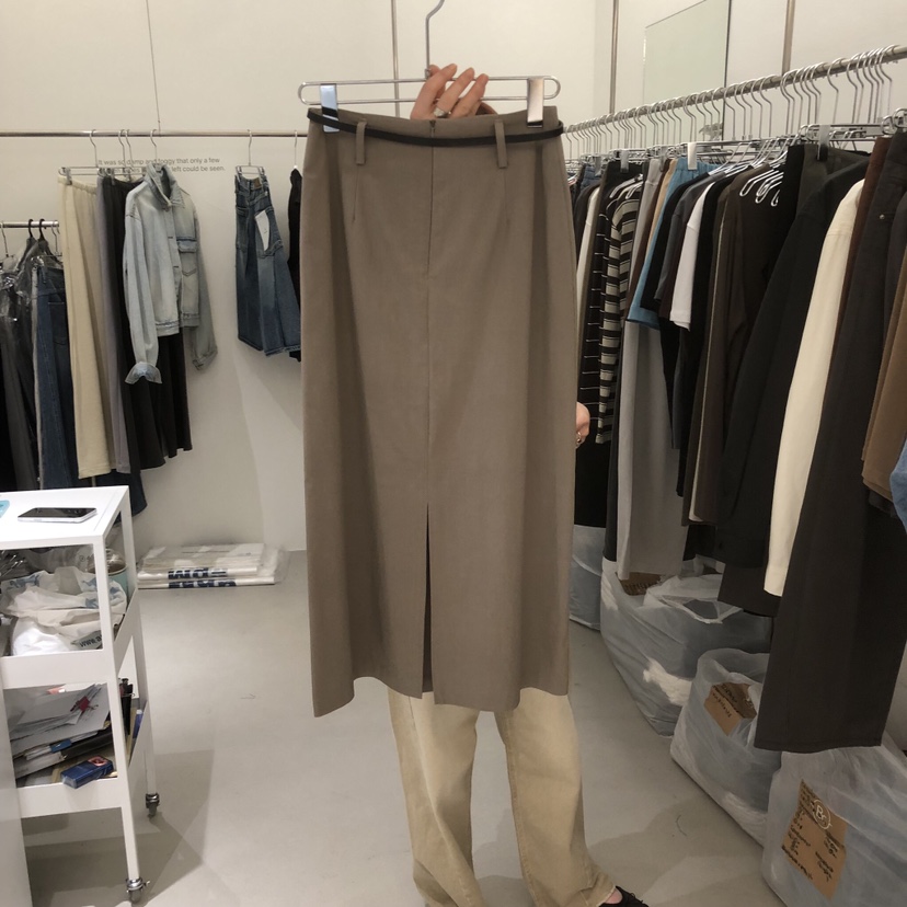 BANY ANCO東大門直郵女裝新款休閑半身裙中短裙不含腰帶BANY ANCO半身裙/中短裙