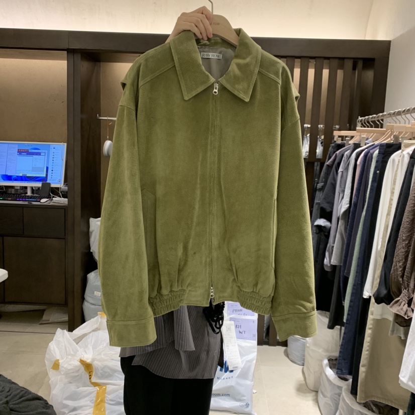RAWROW東大門代購女裝新款休閑熱賣真品時尚推薦夾克豬皮RAWROW夾克圖色1