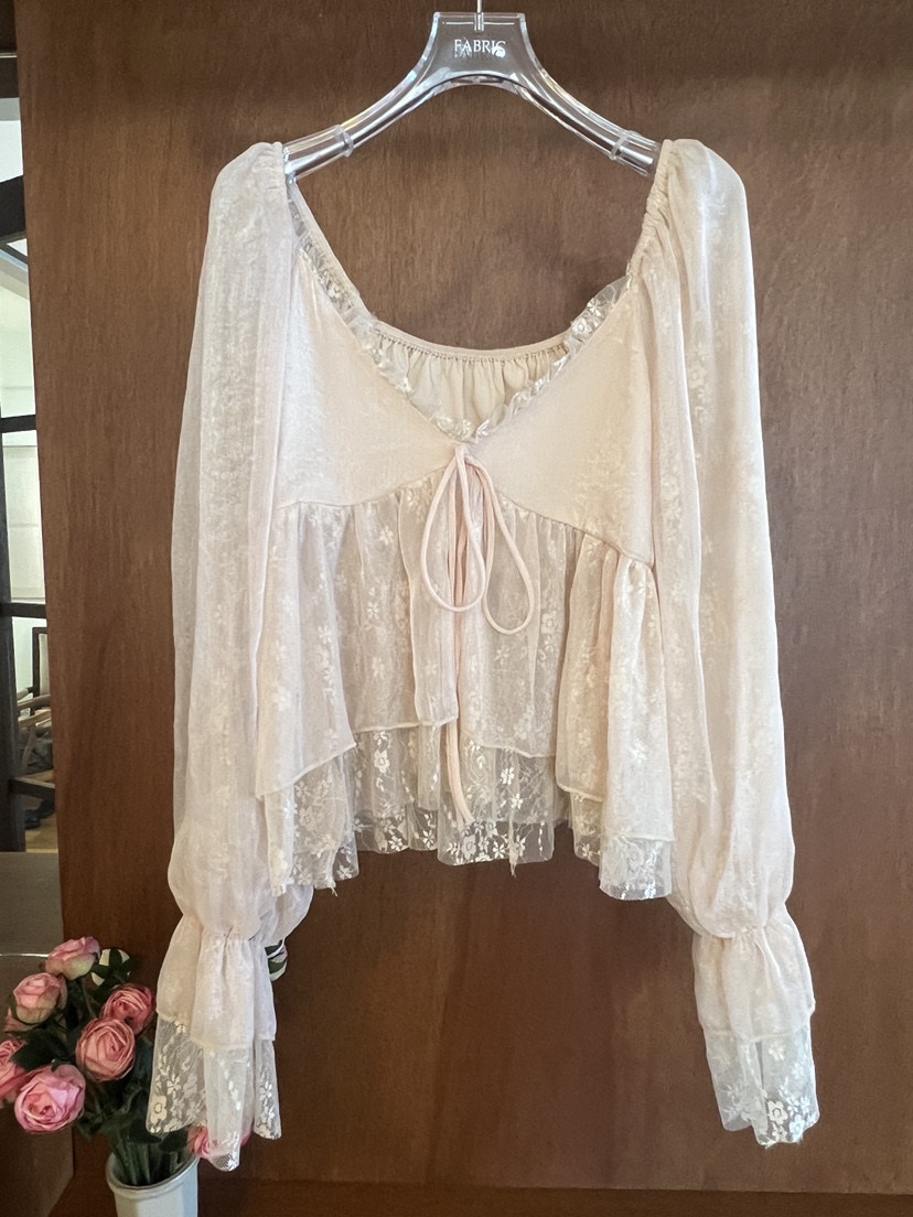 MAINT東大門代購女士新品人氣真品熱賣時尚休閑襯衫蕾絲衫MAINT襯衫/蕾絲衫圖色2杏色