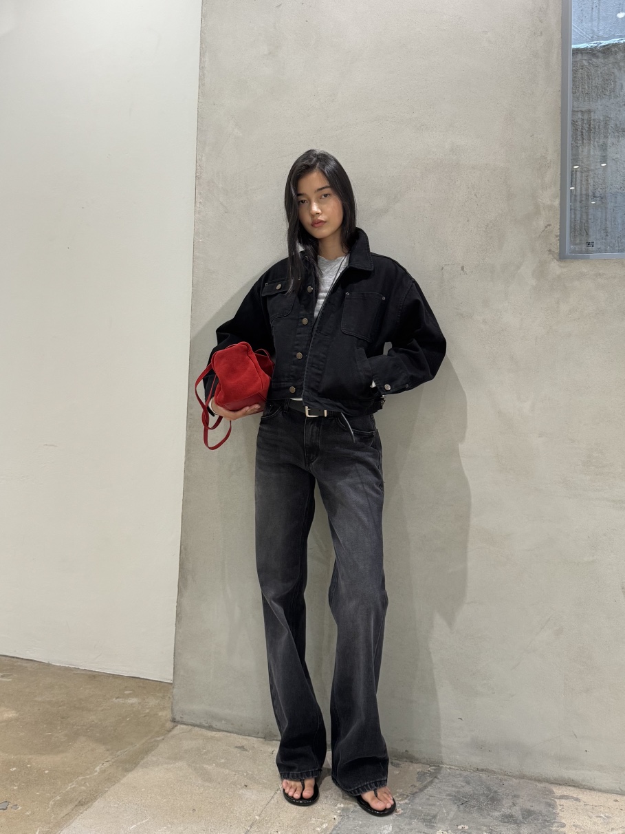 LIMLIMLIM韓國代購女裝新款時尚熱賣真品推薦休閑牛仔褲直筒LIM LIM LIM牛仔褲