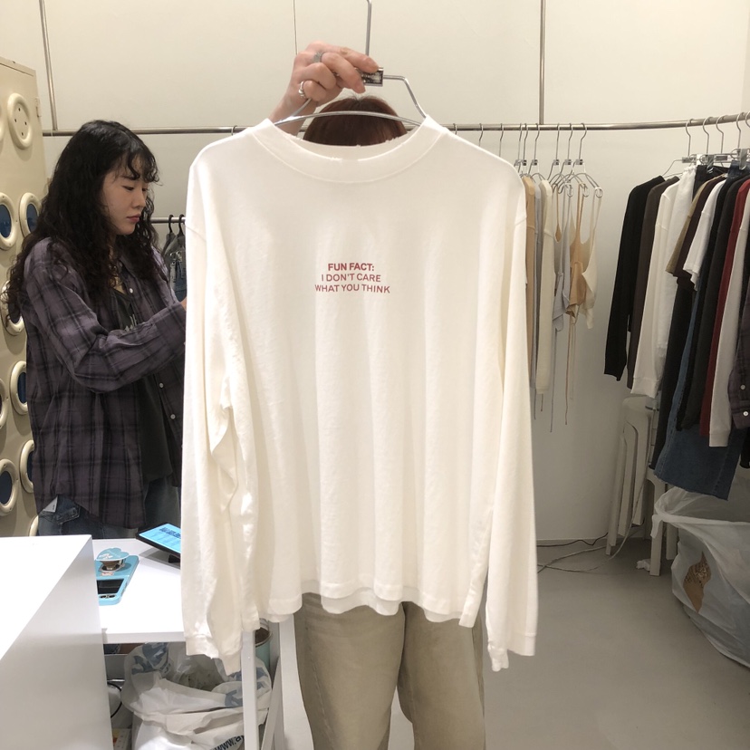 BANY ANCO東大門代購26秋冬新款熱賣休閑人氣長袖T恤復古BANY ANCO長袖T恤圖色1