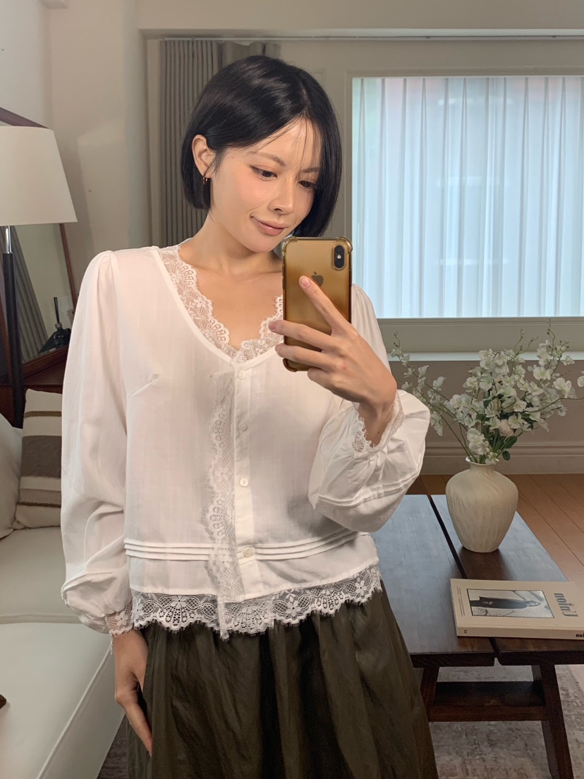 MAINT韓國代購26秋季新品休閑時尚人氣真品熱賣襯衫蕾絲衫MAINT襯衫/蕾絲衫