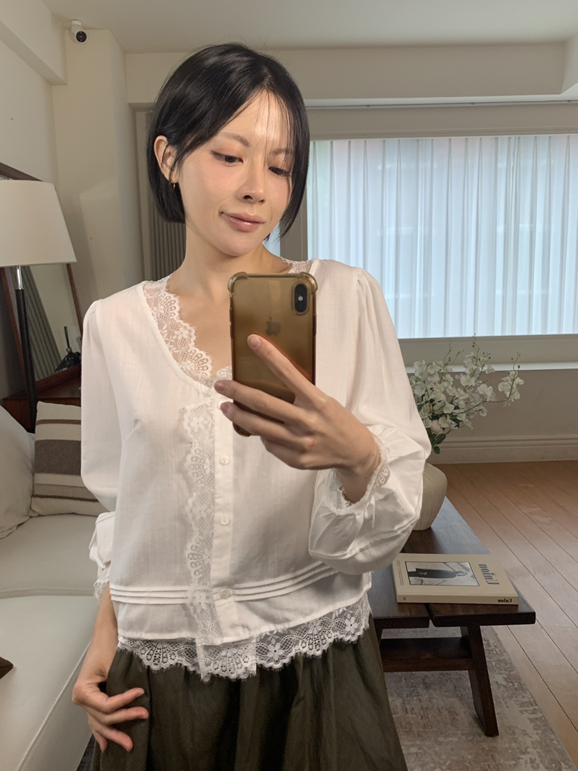 MAINT韓國代購26秋季新品休閑時尚人氣真品熱賣襯衫蕾絲衫MAINT襯衫/蕾絲衫