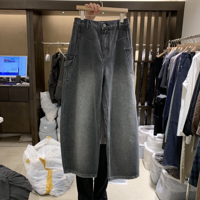 RAWROW韓國代購26秋季新品時尚休閑熱賣真品推薦人氣牛仔褲RAWROW牛仔褲圖色2
