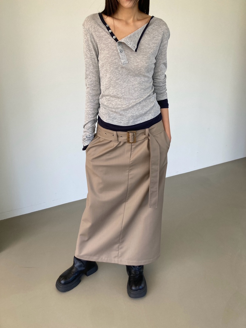 MORE THAN-P韓國直郵女士新款休閑真品熱賣時尚長裙腰帶MORE THAN長裙