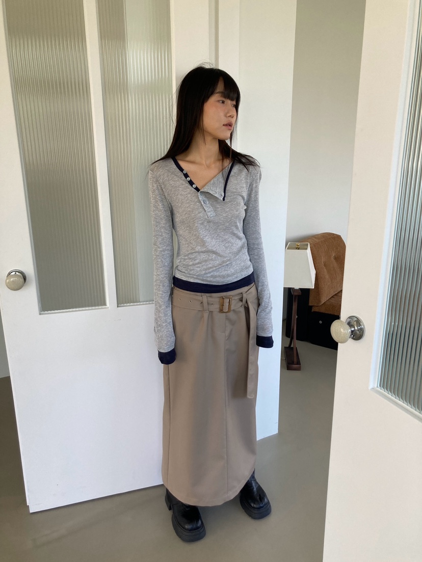 MORE THAN-P韓國直郵女士新款休閑真品熱賣時尚長裙腰帶MORE THAN長裙