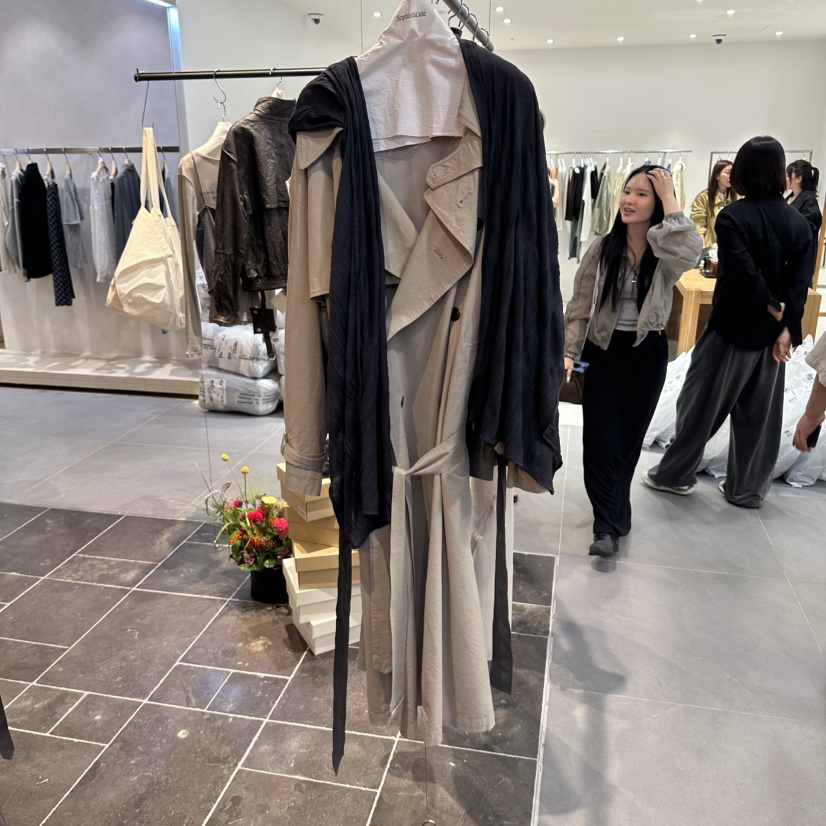 SOPHISTICATE東大門直郵女裝新品時尚長款風衣不含圍巾含腰帶復古SOPHISTICATE長款風衣圖色2