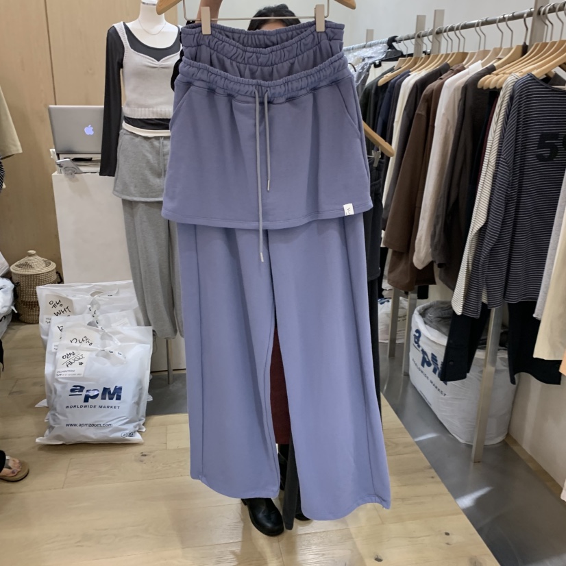 VILLABUTTON韓國代購女士新品時尚休閑推薦人氣真品裙褲層疊VILLABUTTON裙褲圖色2