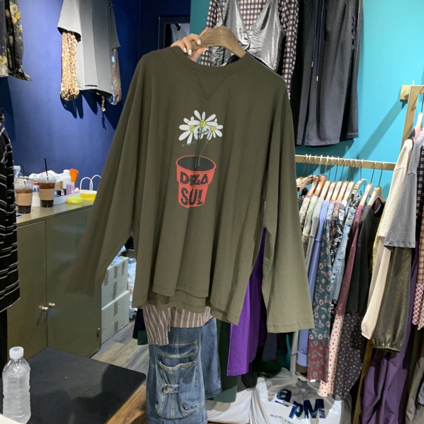 MERCI LINDA韓國直郵26秋季新品熱賣休閑真品人氣長袖T恤MERCI LINDA長袖T恤圖色2