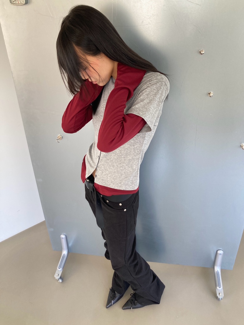 MORE THAN-P東大門代購26秋冬新款推薦休閑褲喇叭褲褶皺MORE THAN休閑褲