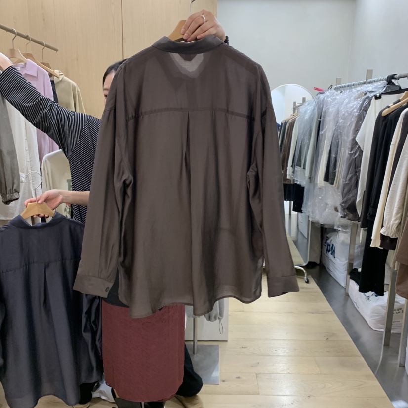 VILLABUTTON韓國代購26秋冬新品推薦真品休閑襯衫蕾絲衫大號VILLABUTTON襯衫/蕾絲衫