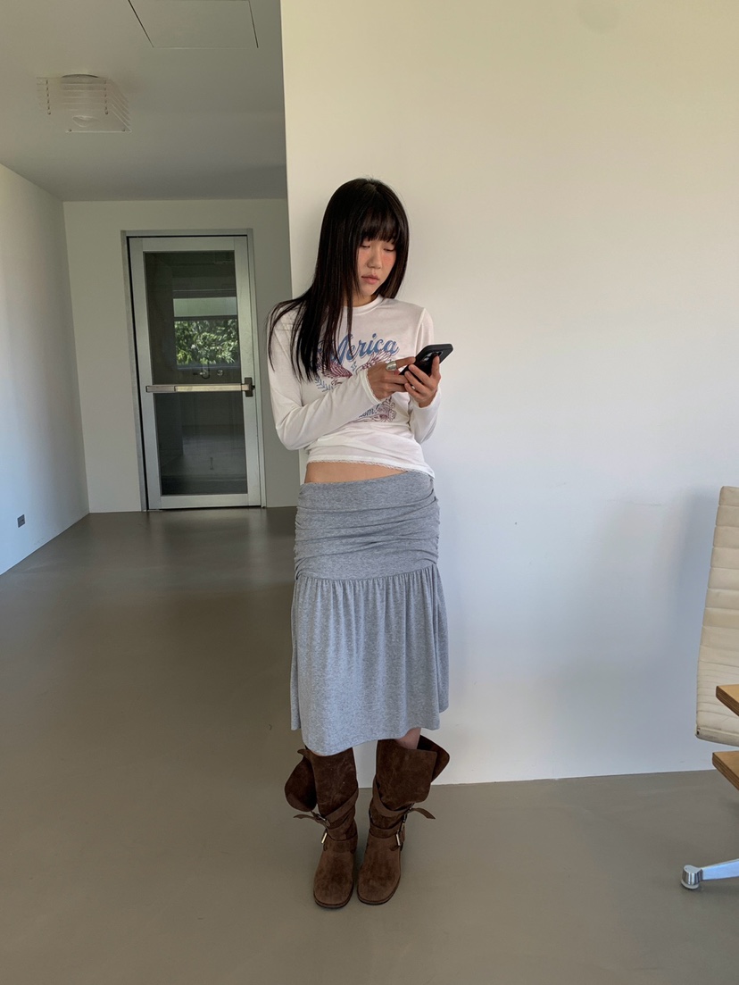 MORE THAN-P韓國直郵26秋季新款時尚休閑熱賣推薦真品長裙MORE THAN長裙