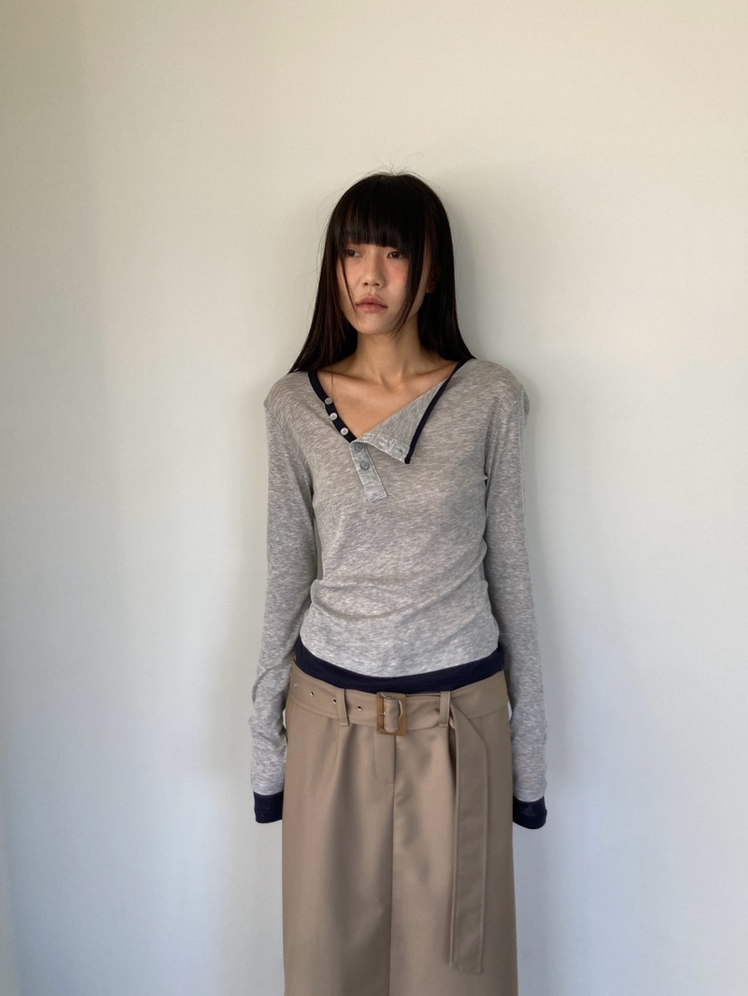 MORE THAN-P東大門實拍女士新款推薦時尚人氣休閑長袖T恤MORE THAN長袖T恤