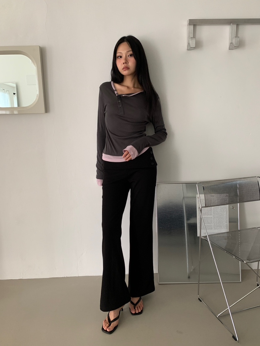 MORE THAN-P東大門實拍女士新款推薦時尚人氣休閑長袖T恤MORE THAN長袖T恤