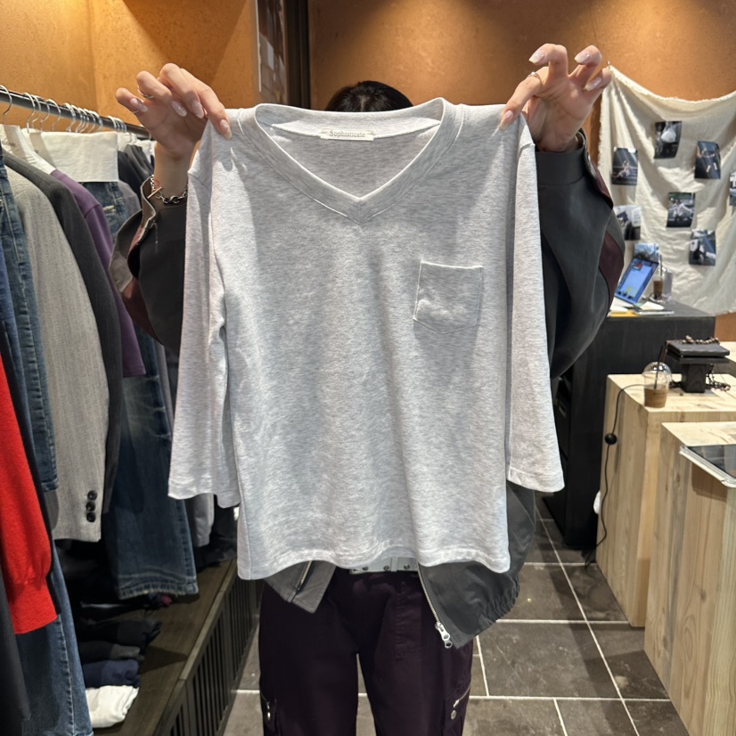 SOPHISTICATE韓國代購26秋冬新品真品休閑時尚推薦人氣T恤SOPHISTICATET恤圖色3灰白色