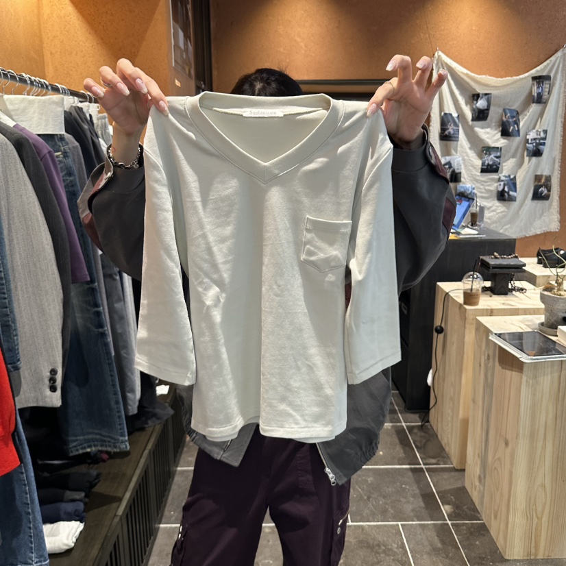 SOPHISTICATE韓國代購26秋冬新品真品休閑時尚推薦人氣T恤SOPHISTICATET恤圖色5奶油色