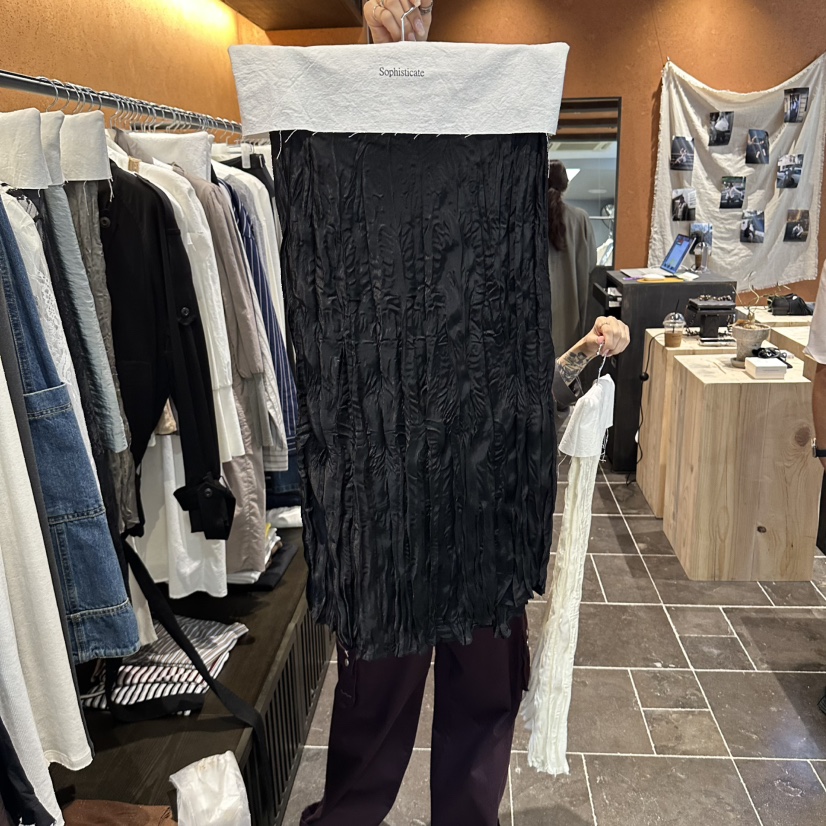 SOPHISTICATE韓國代購女裝新品休閑半身裙中短裙褶皺緞面SOPHISTICATE半身裙/中短裙圖色2