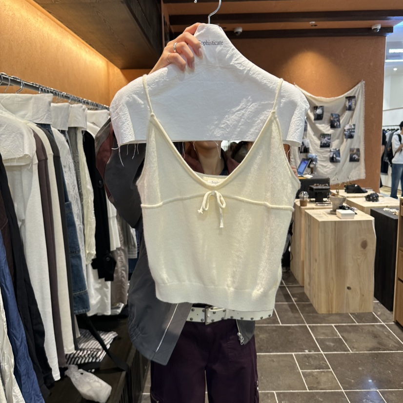 SOPHISTICATE東大門代購26秋季新款推薦吊帶背心不含內搭絲帶SOPHISTICATE吊帶/背心圖色1