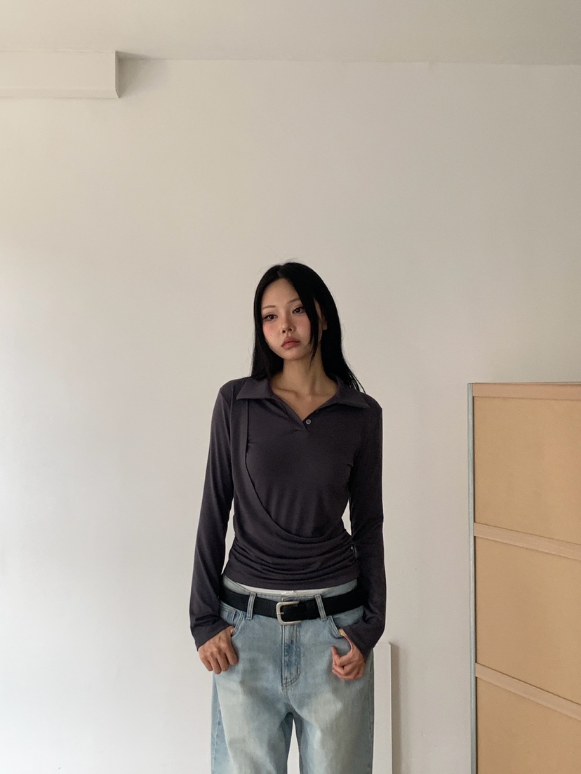 MORE THAN-P東大門代購女裝新品休閑人氣熱賣推薦長袖T恤MORE THAN長袖T恤