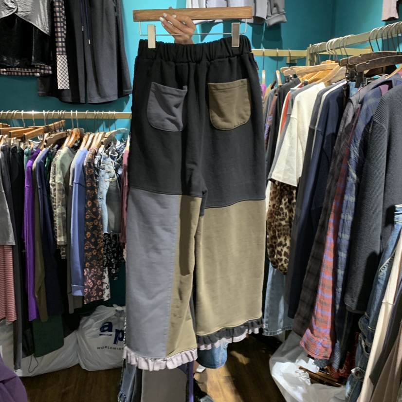 MERCI LINDA東大門實拍女裝新品人氣熱賣休閑褲毛圈布撞色MERCI LINDA休閑褲